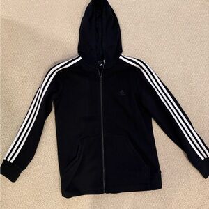 Adidas womens Black zip Hoodie jacket